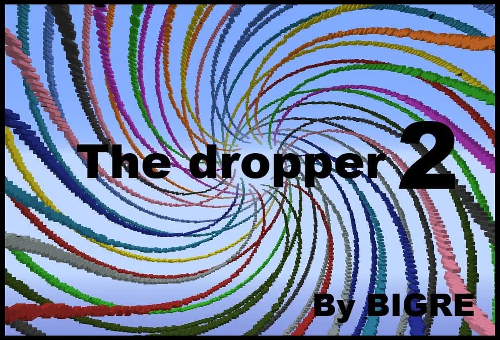 The Dropper 2 для Майнкрафта — уровень с падением сквозь ледяной лабиринт