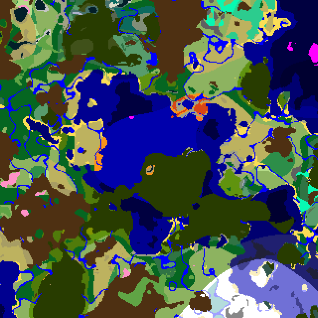 Карта биомов сида Остров-череп и пустынная деревня